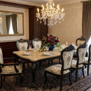 8 Seater Marble Top Dining Table